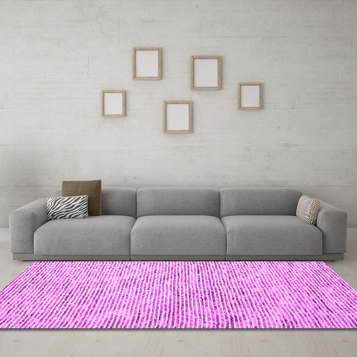 Machine Washable Abstract Pink Contemporary Rug in a Living Room, wshcon1843pnk