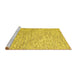 Sideview of Machine Washable Abstract Yellow Contemporary Rug, wshcon1843yw