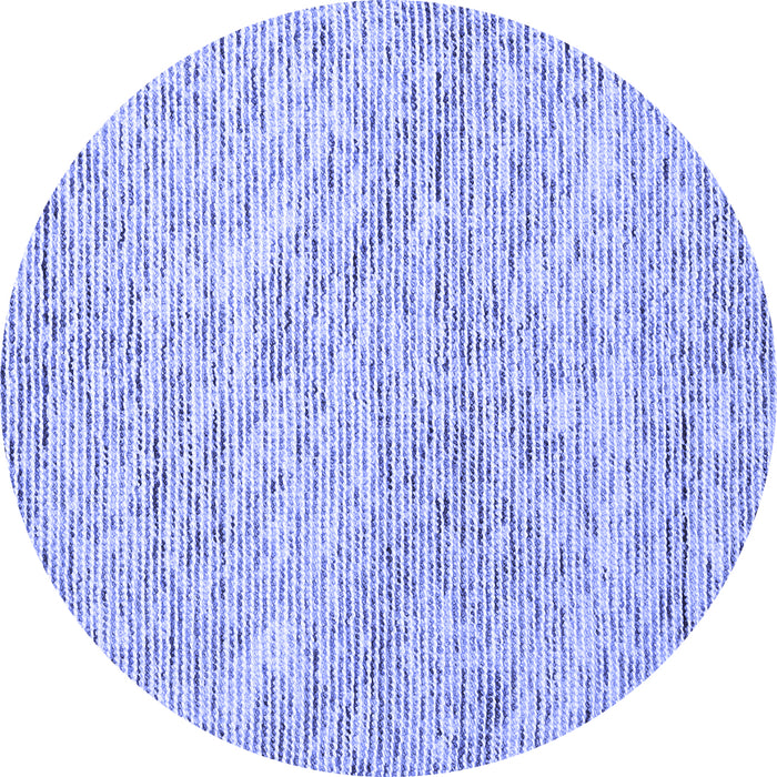 Round Abstract Blue Contemporary Rug, con1843blu