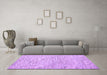 Machine Washable Abstract Purple Contemporary Area Rugs in a Living Room, wshcon1843pur