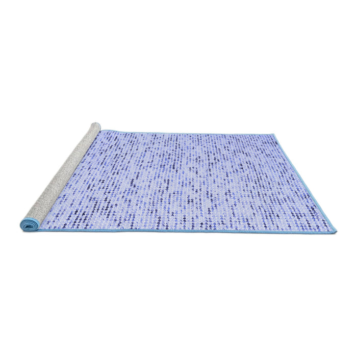 Sideview of Machine Washable Abstract Blue Contemporary Rug, wshcon1844blu