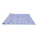 Sideview of Machine Washable Abstract Blue Contemporary Rug, wshcon1844blu