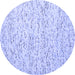 Round Abstract Blue Contemporary Rug, con1844blu