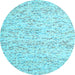 Round Abstract Light Blue Contemporary Rug, con1844lblu