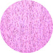 Round Abstract Pink Contemporary Rug, con1844pnk