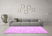 Machine Washable Abstract Pink Contemporary Rug in a Living Room, wshcon1845pnk