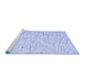 Sideview of Machine Washable Abstract Blue Contemporary Rug, wshcon1845blu