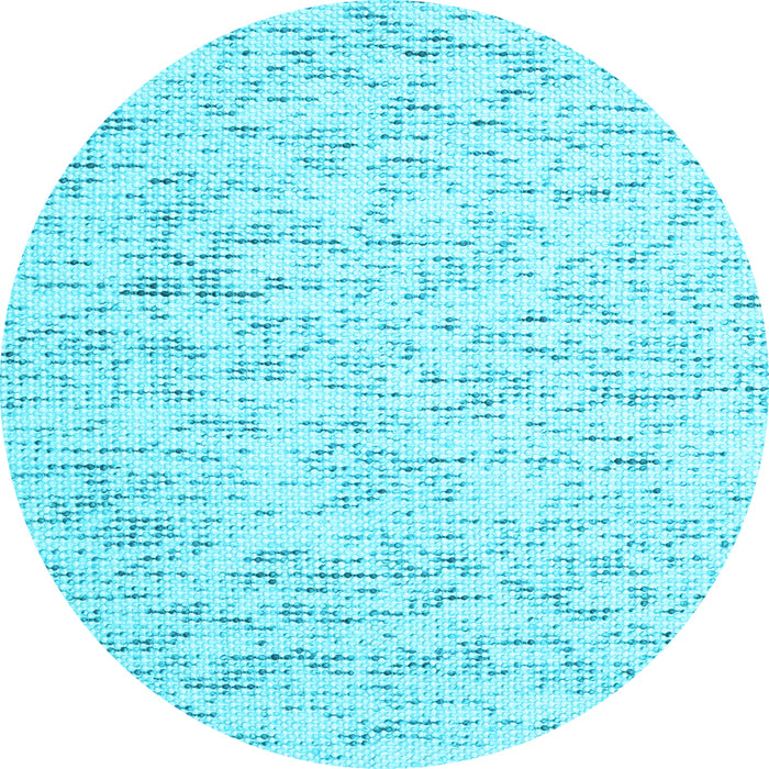 Round Abstract Light Blue Contemporary Rug, con1845lblu