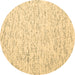 Round Abstract Brown Contemporary Rug, con1845brn