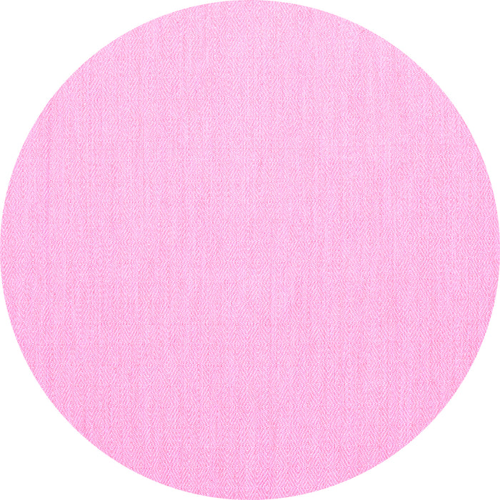 Round Abstract Pink Contemporary Rug, con1846pnk