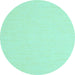 Round Abstract Light Blue Contemporary Rug, con1846lblu