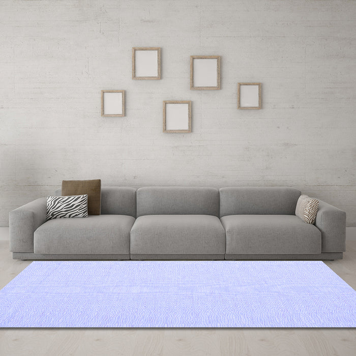 Machine Washable Abstract Blue Contemporary Rug in a Living Room, wshcon1846blu