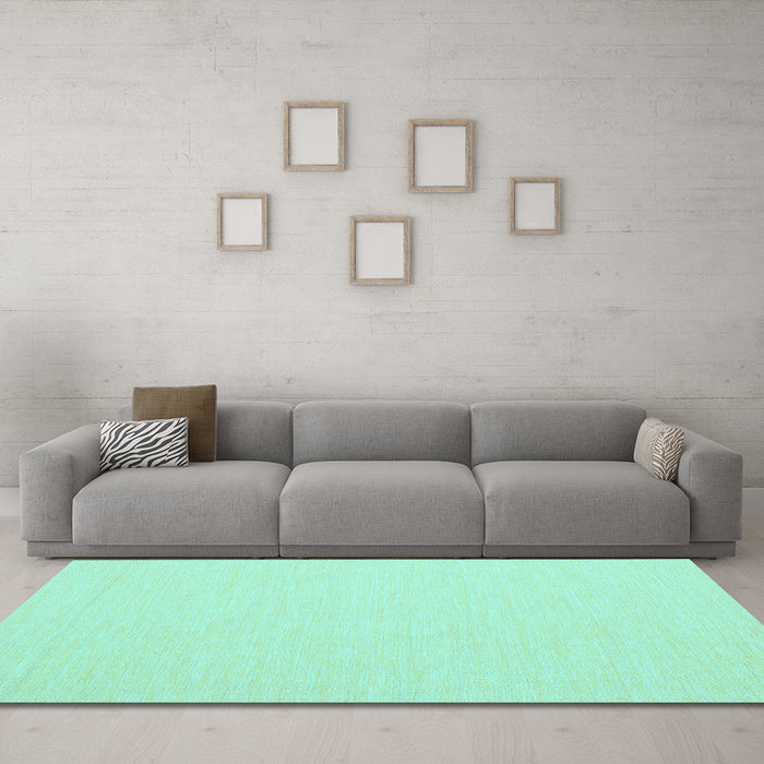 Machine Washable Abstract Light Blue Contemporary Rug in a Living Room, wshcon1846lblu