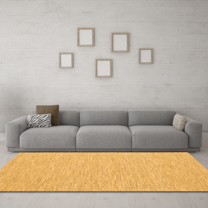 Machine Washable Abstract Orange Contemporary Area Rugs in a Living Room, wshcon1847org