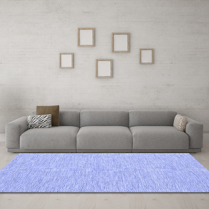 Machine Washable Abstract Blue Contemporary Rug in a Living Room, wshcon1847blu