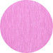 Round Machine Washable Abstract Pink Contemporary Rug, wshcon1847pnk