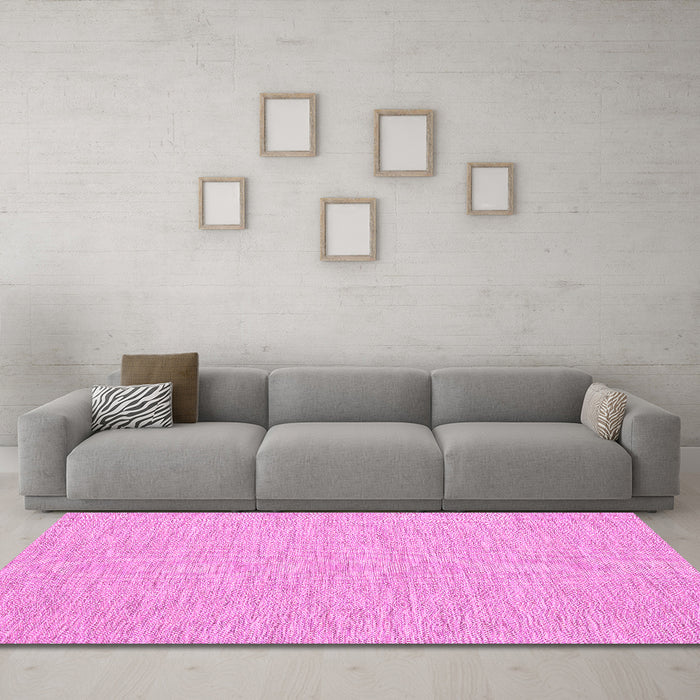 Machine Washable Abstract Pink Contemporary Rug in a Living Room, wshcon1847pnk