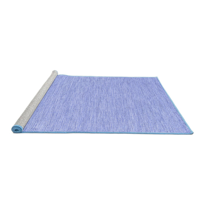 Sideview of Machine Washable Abstract Blue Contemporary Rug, wshcon1847blu