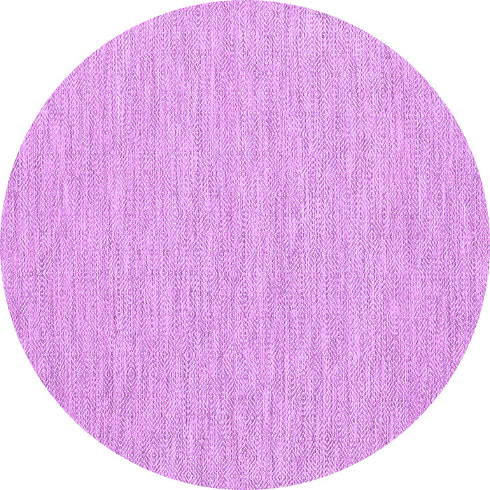 Round Abstract Purple Contemporary Rug, con1847pur