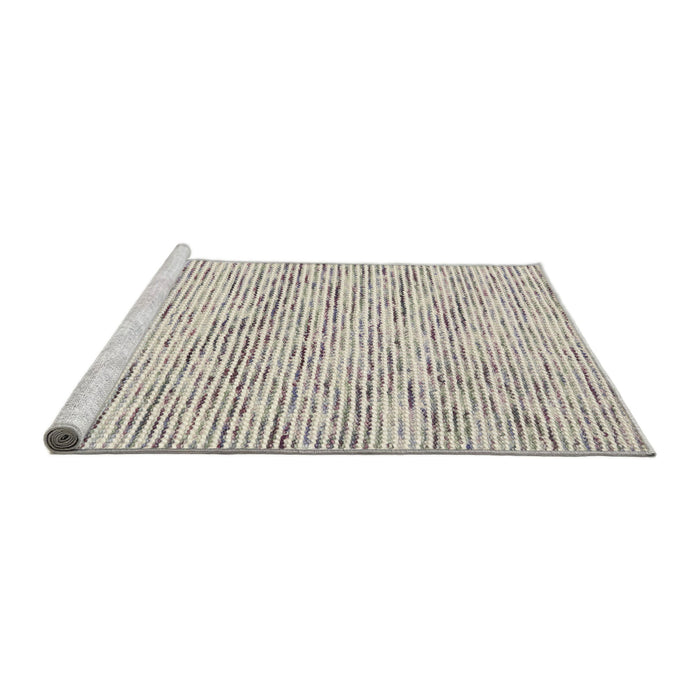 Serging Thickness of Machine Washable Contemporary Rosy Pink Rug, wshcon1848