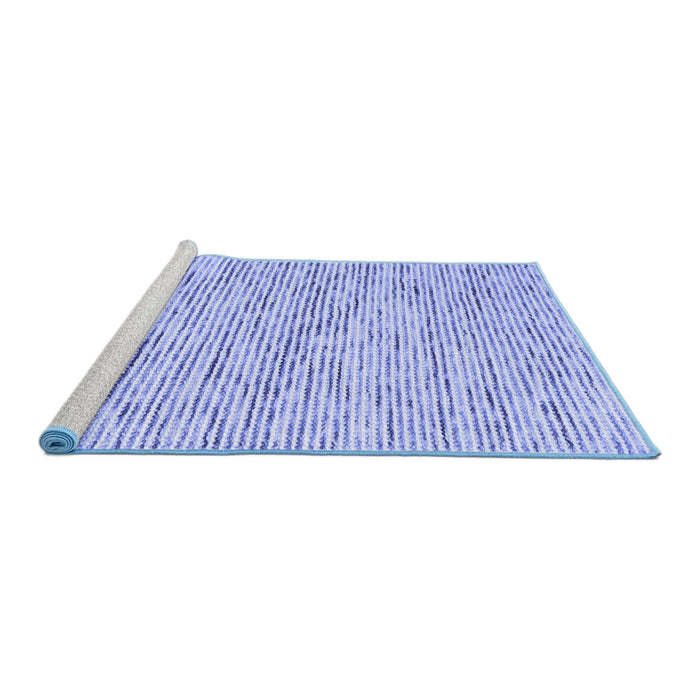 Sideview of Machine Washable Abstract Blue Contemporary Rug, wshcon1848blu