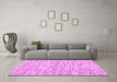 Machine Washable Abstract Pink Contemporary Rug in a Living Room, wshcon1848pnk