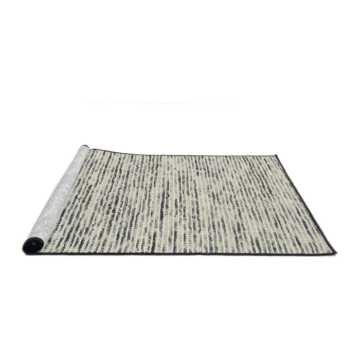 Serging Thickness of Machine Washable Contemporary Gunmetal Gray Rug, wshcon1849