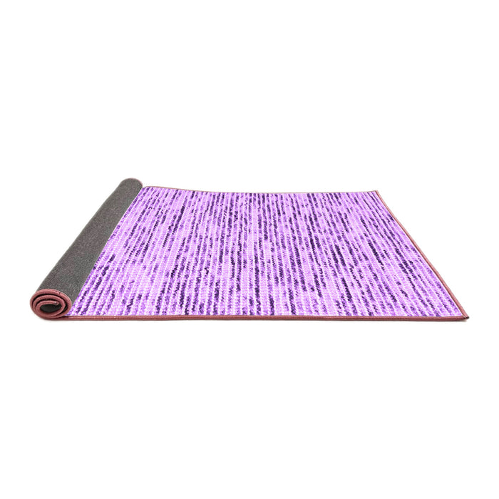 Sideview of Abstract Purple Contemporary Rug, con1849pur