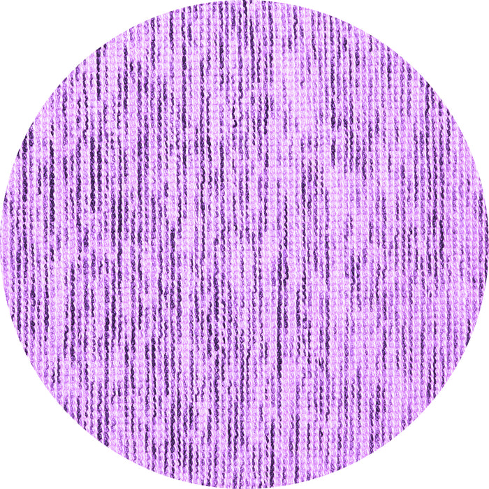 Round Abstract Purple Contemporary Rug, con1849pur