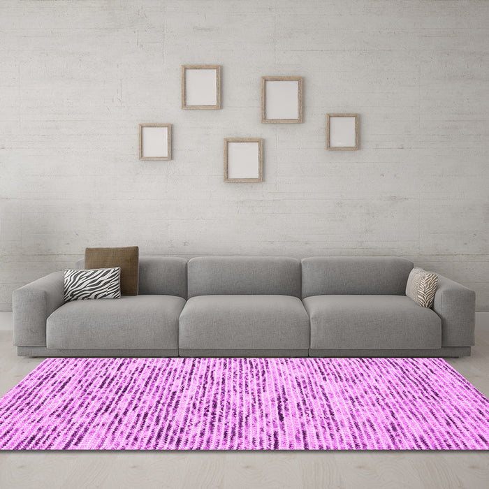 Machine Washable Abstract Pink Contemporary Rug in a Living Room, wshcon1849pnk