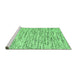 Sideview of Machine Washable Abstract Emerald Green Contemporary Area Rugs, wshcon1849emgrn