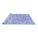 Sideview of Machine Washable Abstract Blue Contemporary Rug, wshcon1849blu