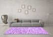 Machine Washable Abstract Purple Contemporary Area Rugs in a Living Room, wshcon1849pur