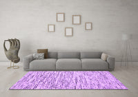 Machine Washable Abstract Purple Contemporary Rug, wshcon1849pur