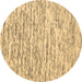 Round Abstract Brown Contemporary Rug, con1849brn