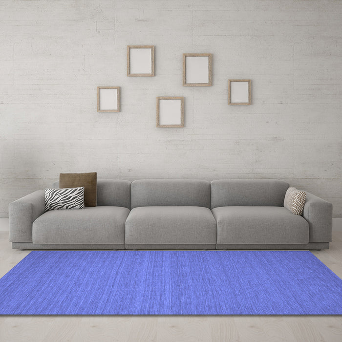 Machine Washable Abstract Blue Contemporary Rug in a Living Room, wshcon184blu