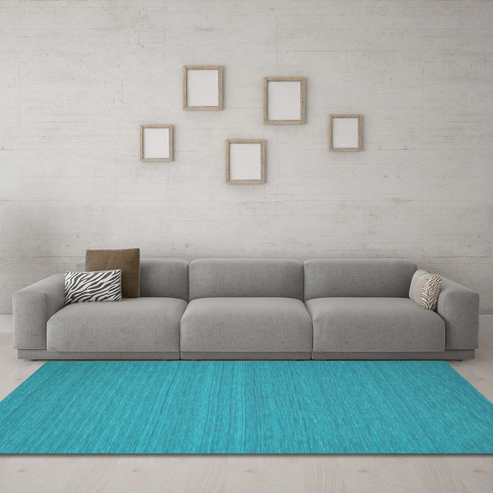 Machine Washable Abstract Light Blue Contemporary Rug in a Living Room, wshcon184lblu