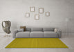 Machine Washable Abstract Yellow Contemporary Rug in a Living Room, wshcon184yw