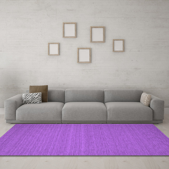 Machine Washable Abstract Purple Contemporary Area Rugs in a Living Room, wshcon184pur