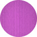 Round Abstract Pink Contemporary Rug, con184pnk