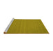 Sideview of Machine Washable Abstract Yellow Contemporary Rug, wshcon184yw