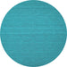 Round Abstract Light Blue Contemporary Rug, con184lblu