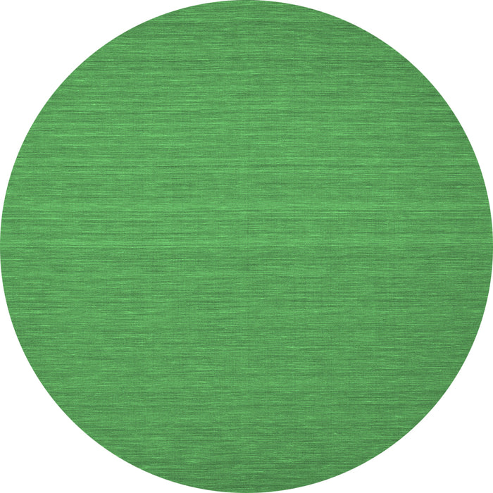 Round Abstract Emerald Green Contemporary Rug, con184emgrn