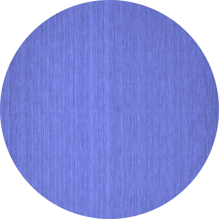 Round Abstract Blue Contemporary Rug, con184blu
