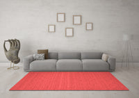 Machine Washable Abstract Red Contemporary Rug, wshcon184red