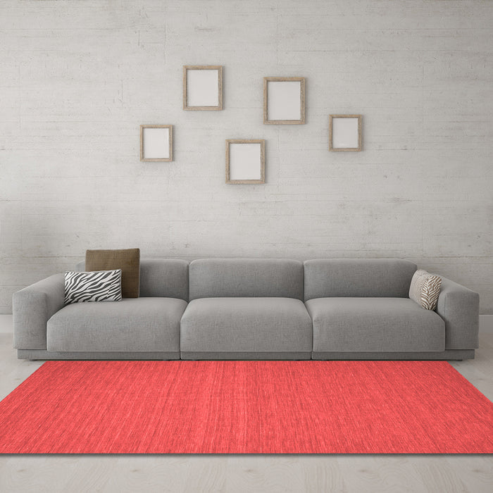Contemporary Red Washable Rugs