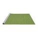 Serging Thickness of Machine Washable Contemporary Pistachio Green Rug, wshcon185