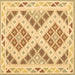 Square Machine Washable Southwestern Brown Country Rug, wshcon1850brn