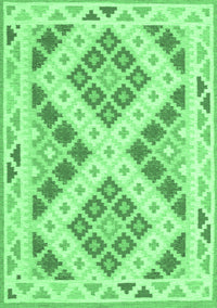 Southwestern Emerald Green Country Rug, con1850emgrn