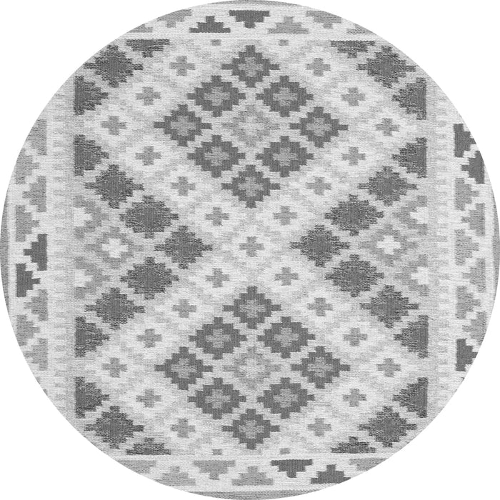 Square Southwestern Gray Country Rug, con1850gry